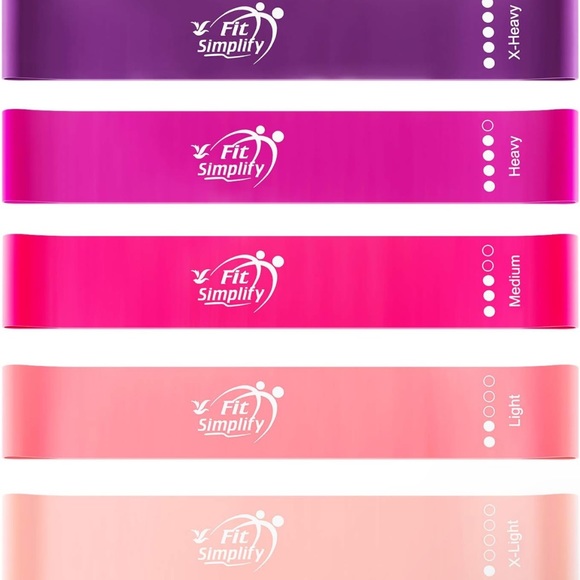 New 5 pcs Fit Simplify Resistance Loop Exercise Bands - Picture 2 of 4